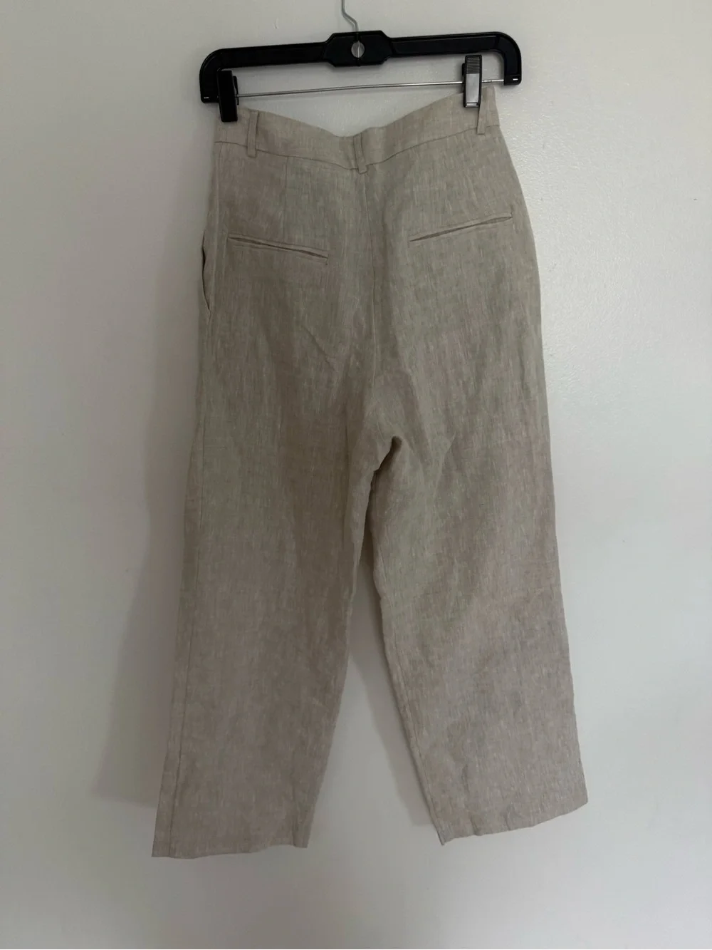 Reformation Pants Mason Pleated Trouser in Oatmeal Cream